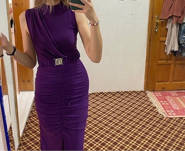 Trendyol & Milla Mor elbise temiz 1 defa giyildi