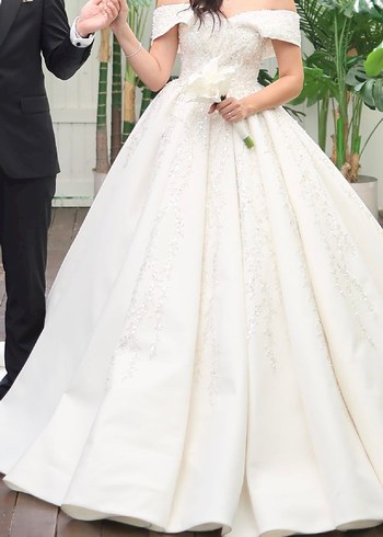 Modern Klasik Straplez Prenses Gelinlik - Görsel 3