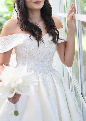 Modern Klasik Straplez Prenses Gelinlik - Görsel 4