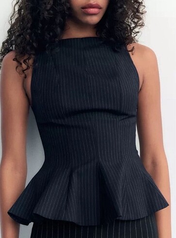 Zara lacivert bluz