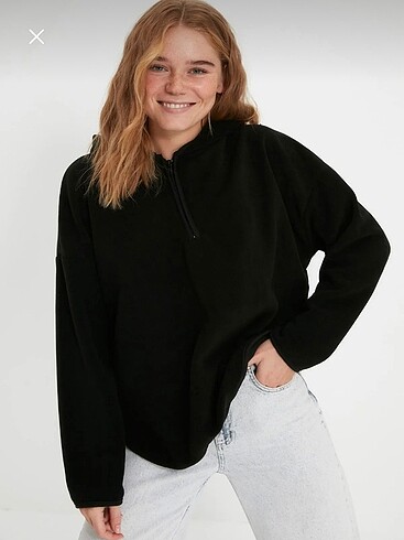 Kapüşonlu Polar Sweatshirt Milla