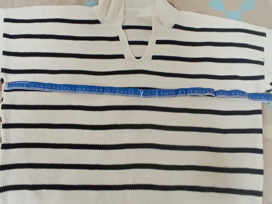 Çizgili Uzun Kollu Kadın Triko - Görsel 5