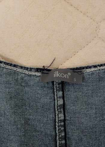 Mavi Düğmeli Kolsuz Denim Yelek - Görsel 2