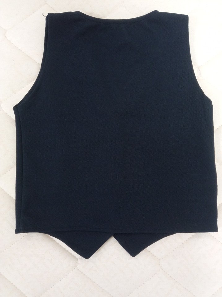 Düğmeli lacivert Kadın Yelek - Görsel 3