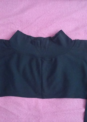 m Beden boğazlı Uzun Kollu Crop Top