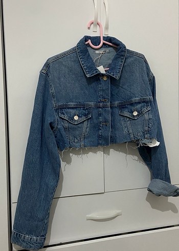 Armalife Düğmeli Salaş Kadın Denim Ceket