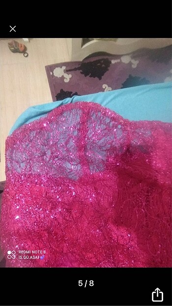 42 Beden pembe Renk Tesettür abiye
