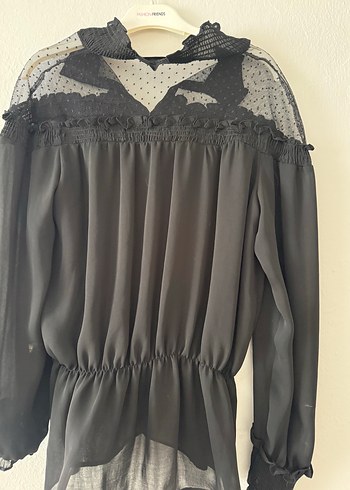 Zara Düğmeli Siyah Gömlek,
