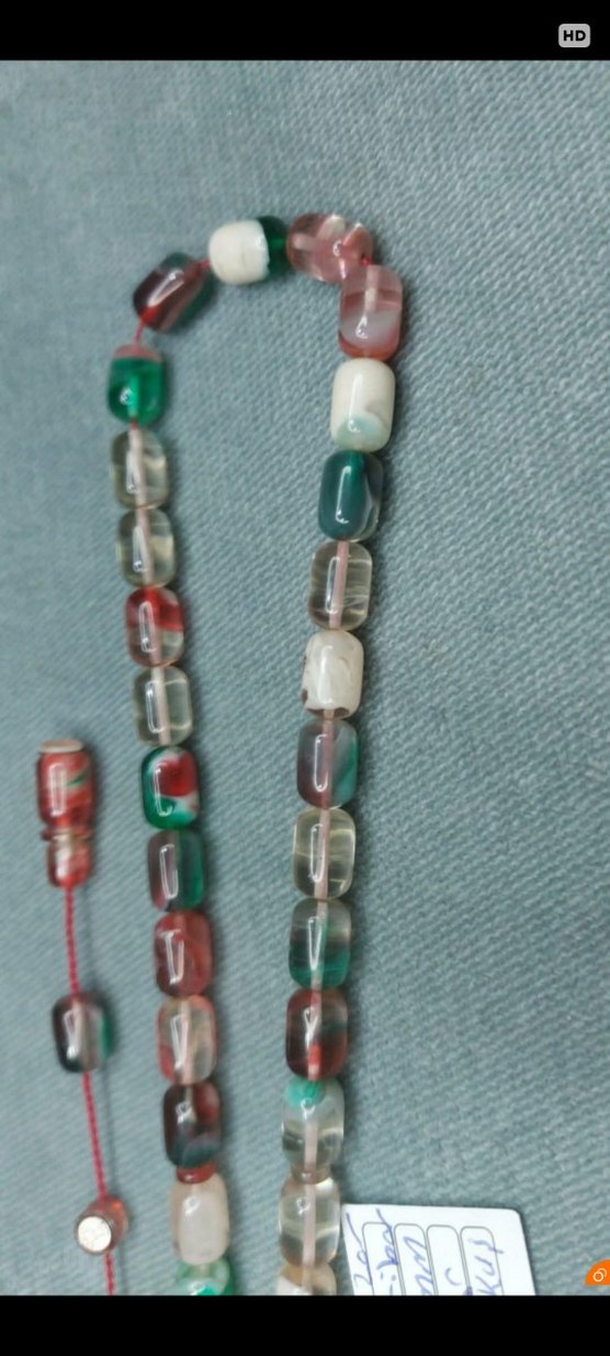 Bohem Çok Renkli Kehribar Tesbih - Görsel 3