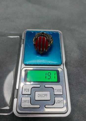 925 Ayar Gümüş Erkek Yüzük Turkuaz Taşlı - Görsel 8