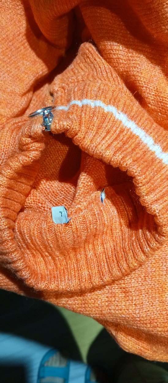 Turuncu Kadın Yün Kazak - Görsel 2