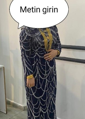 Uzun Kol Siyah Abiye Elbise - Görsel 2