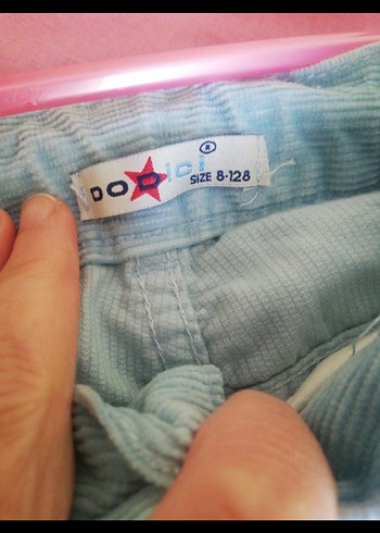 Kız Çocuk Mavi Denim Pantolon - Görsel 4