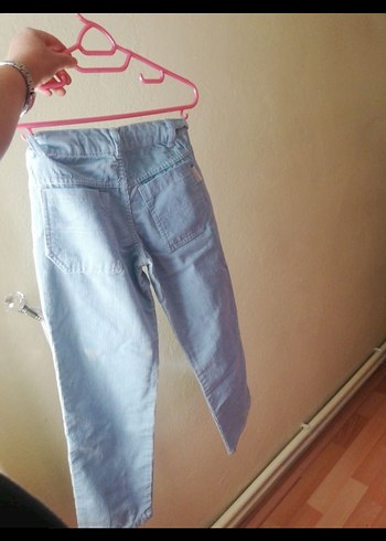 Kız Çocuk Mavi Denim Pantolon - Görsel 2
