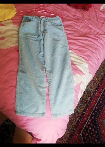 Kız Çocuk Mavi Denim Pantolon - Görsel 3