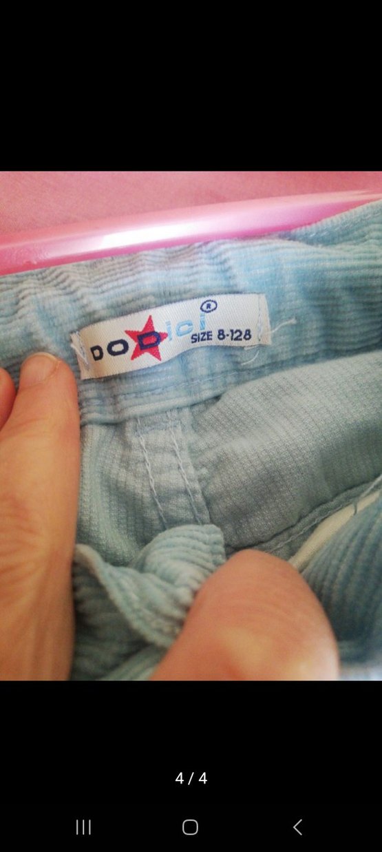 Kız Çocuk Mavi Denim Pantolon - Görsel 4