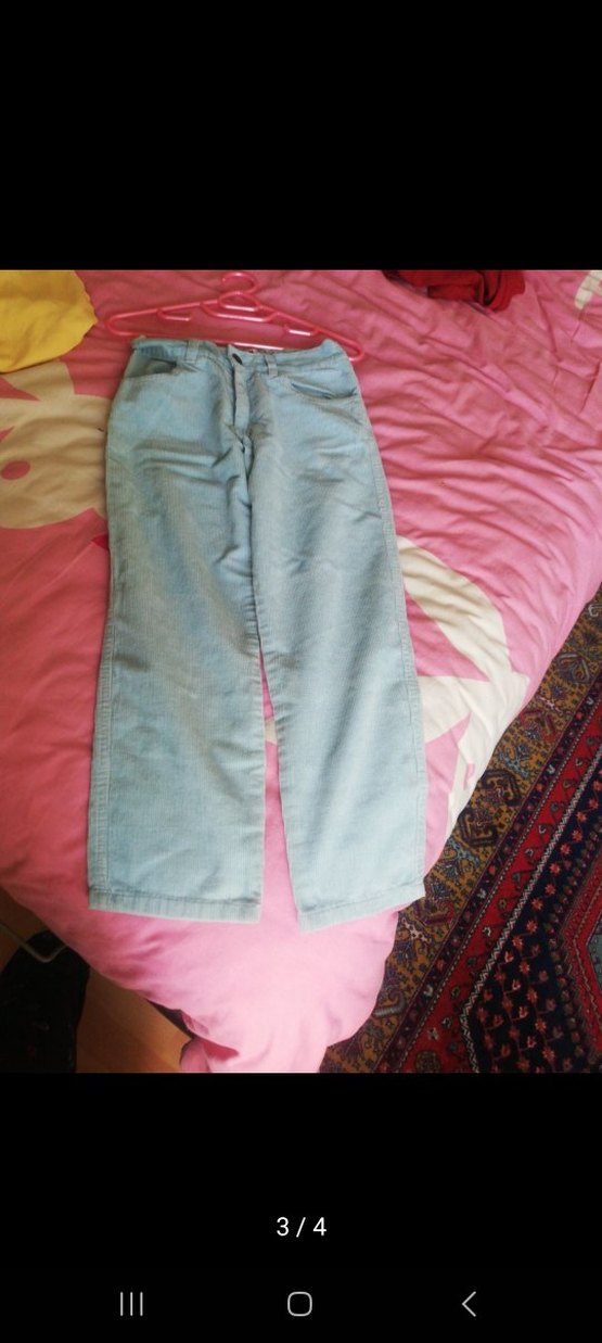 Kız Çocuk Mavi Denim Pantolon - Görsel 3