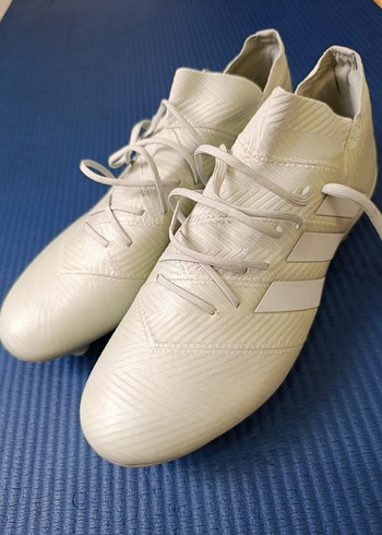 Beyaz Erkek Futbol Kramponu Bağcıklı - Görsel 5