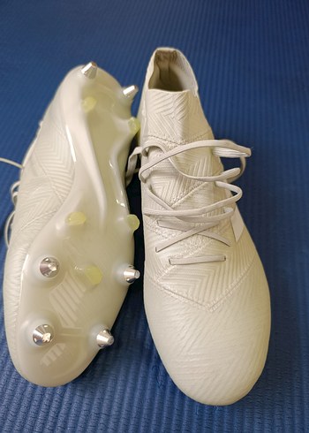 Beyaz Erkek Futbol Kramponu Bağcıklı - Görsel 3