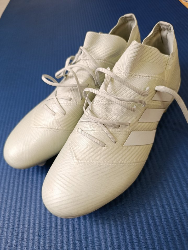 Beyaz Erkek Futbol Kramponu Bağcıklı - Görsel 5