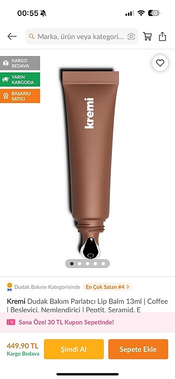  Beden Kremi Gloss Etkili Lip Balm Coffee