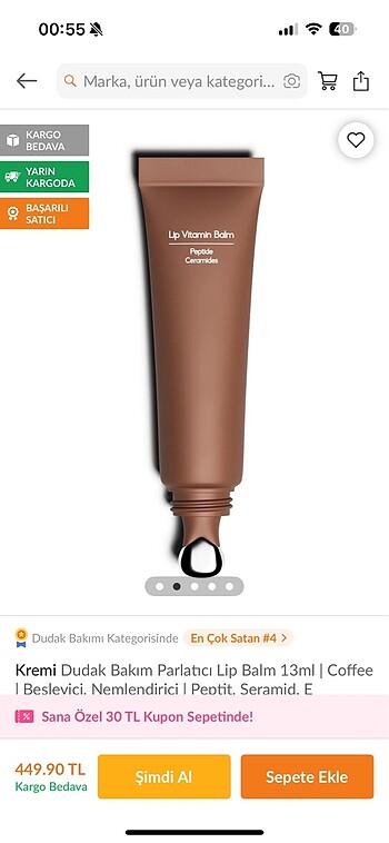  Beden Renk Kremi Gloss Etkili Lip Balm Coffee