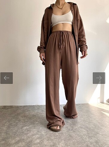 Mai Collection Kahverengi Alt Üst Takım
