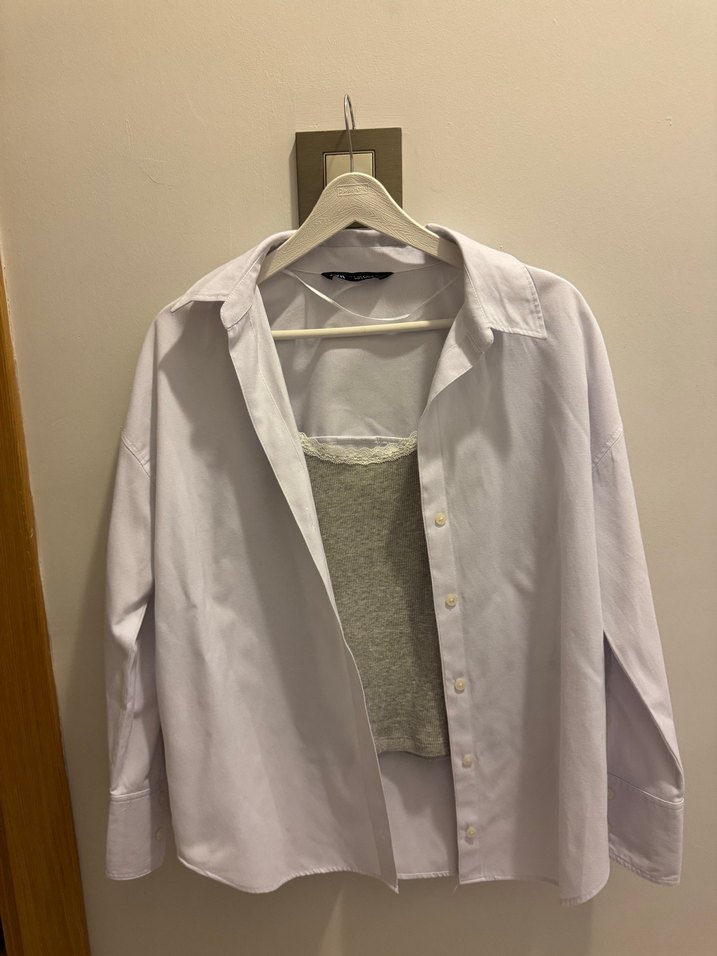 Zara Pamuklu Beyaz Oxford Gömlek - Görsel 3