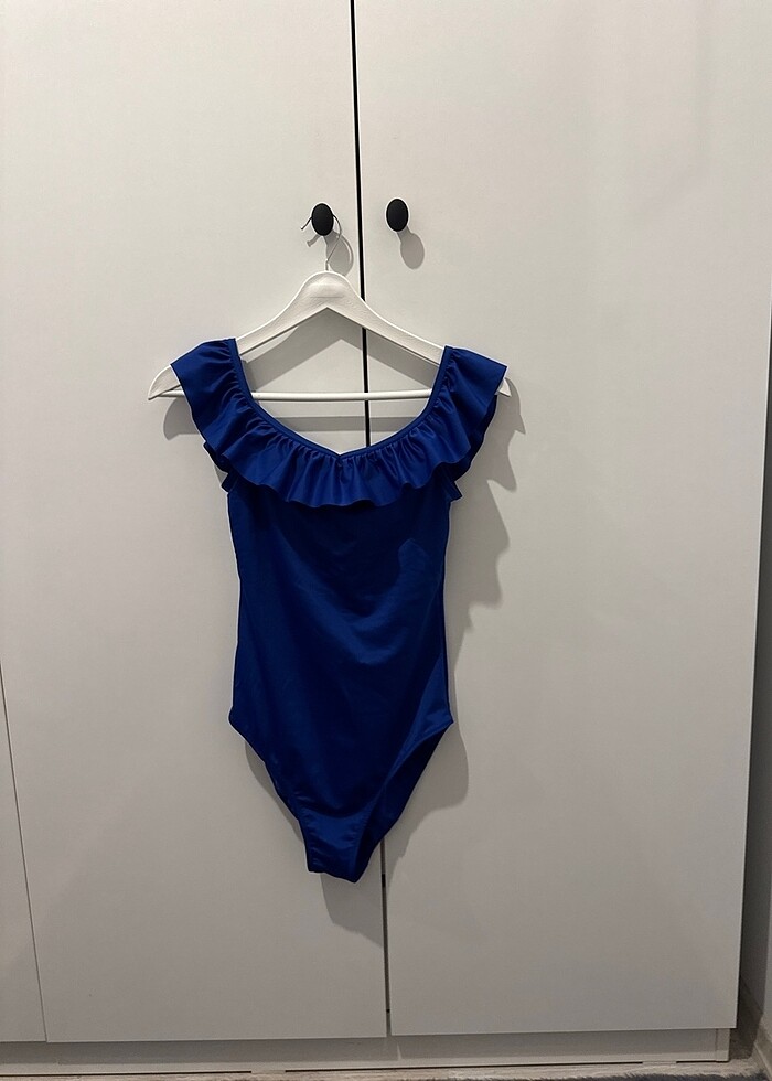 Defacto Fırfırlı Lacivert Mayo - Görsel 4