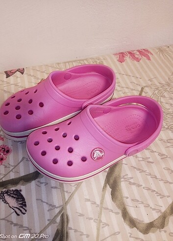 27 Beden pembe Renk Crocs pembe kız çocuk terlik