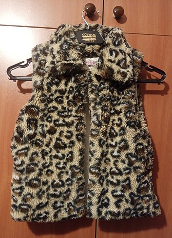 7 Yaş Beden çeşitli Renk Kız çocuk yelek leoparlar desenli
