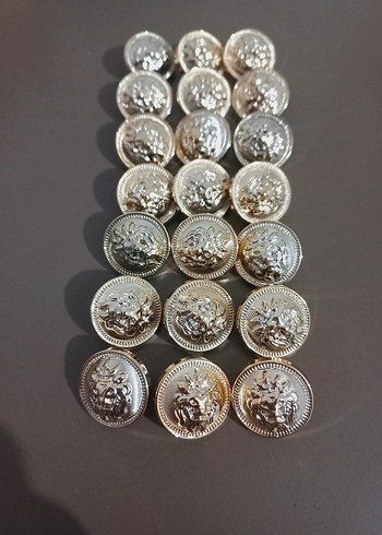 İŞLEMELİ HIRKA, KAZAK, ELBİSE DÜĞMESİ 2,2CM ORTA BOY 21 ADET - Görsel 3