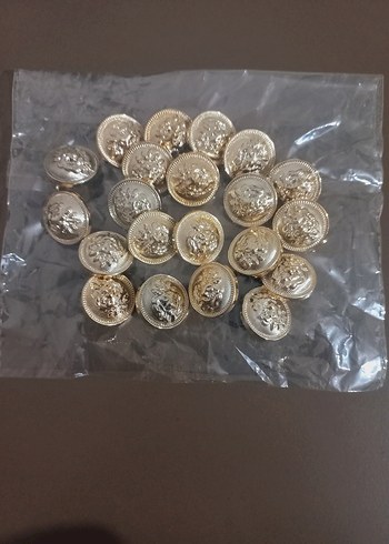 İŞLEMELİ HIRKA, KAZAK, ELBİSE DÜĞMESİ 2,2CM ORTA BOY 21 ADET - Görsel 8