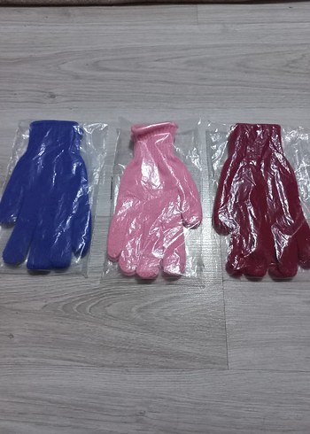 BORDO, AÇIK PEMBE, LACİVERT ELASTİK TRİKO ELDİVENLER - Görsel 3