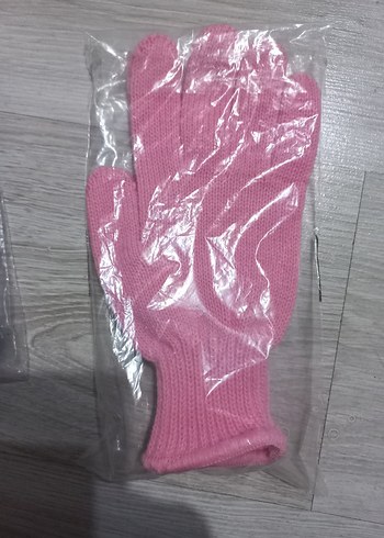 AÇIK PEMBE ÖRGÜ KADIN ELDİVEN - Görsel 2