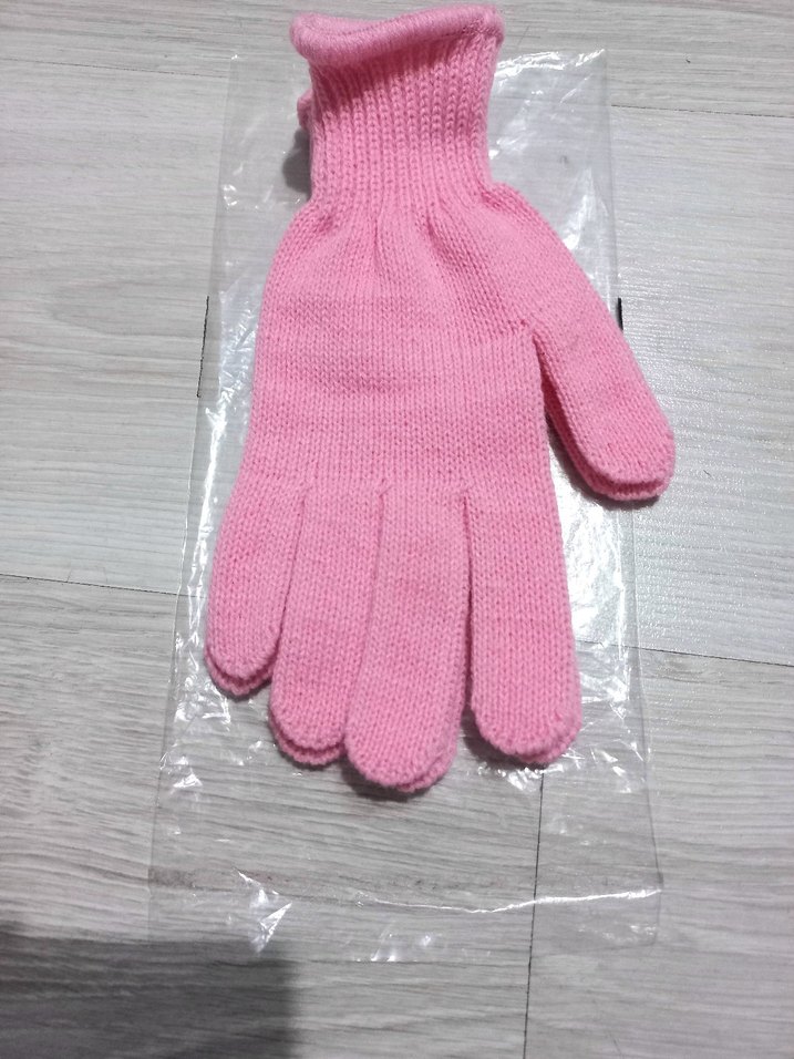 AÇIK PEMBE ÖRGÜ KADIN ELDİVEN - Görsel 3