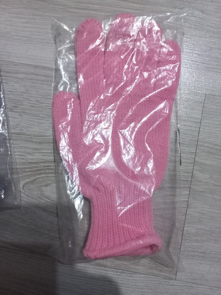 AÇIK PEMBE ÖRGÜ KADIN ELDİVEN - Görsel 2