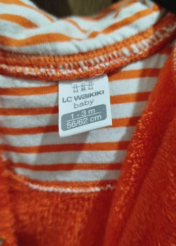 Turuncu Erkek Bebek Bornoz Tulum - Görsel 2