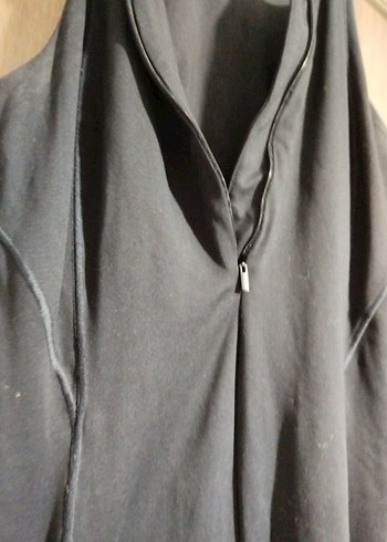 Siyah V Yaka Uzun Kadın Tulum - Görsel 2