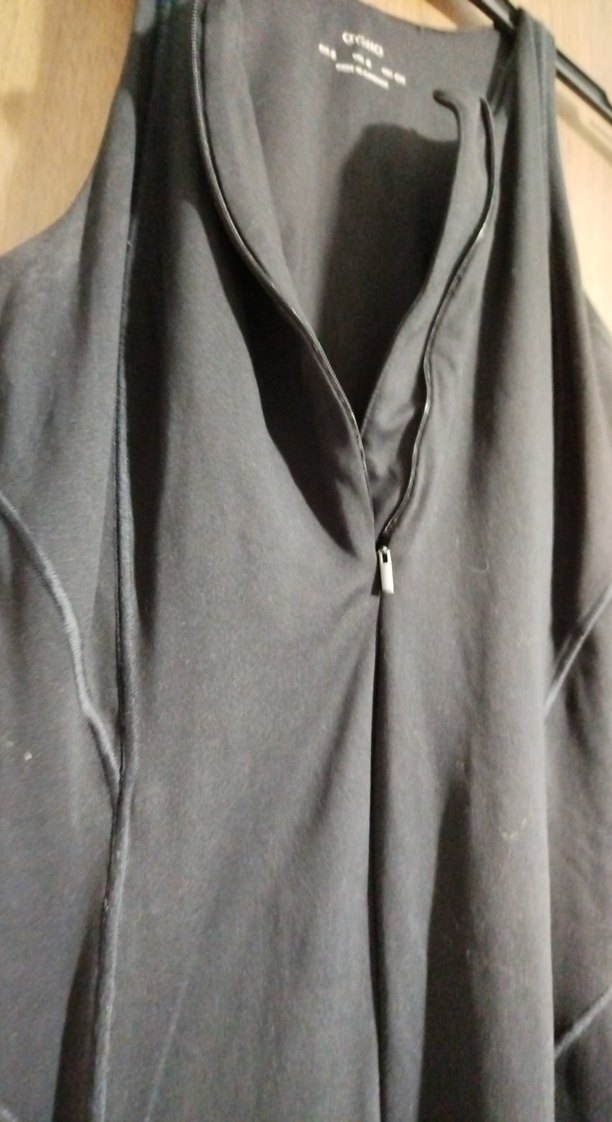 Siyah V Yaka Uzun Kadın Tulum - Görsel 2