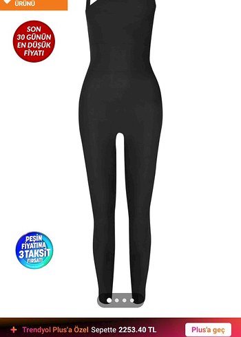 Siyah Normal Boy Kadın Tayt - Görsel 4