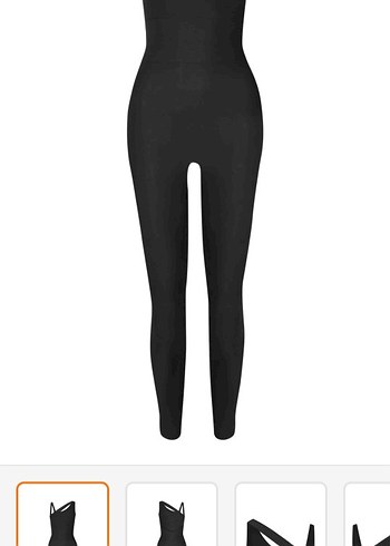 Siyah Normal Boy Kadın Tayt - Görsel 3