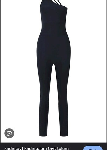 Tek Omuzlu Siyah Mini Tulum - Görsel 3