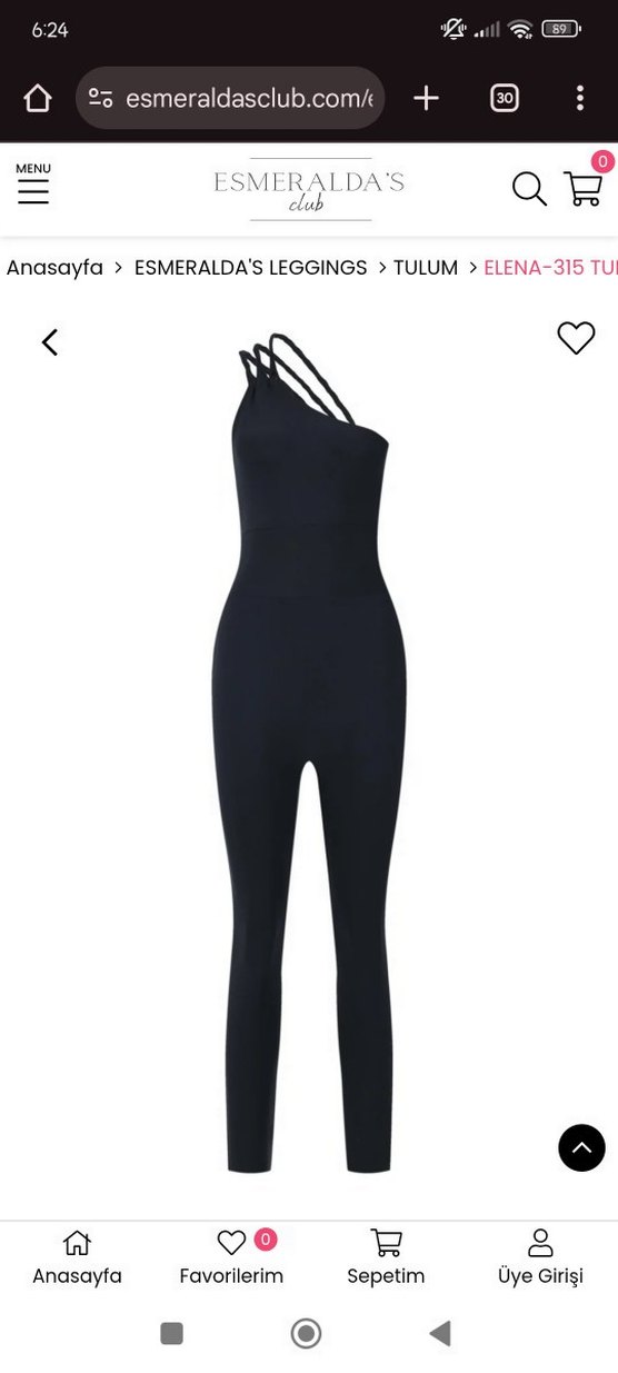 Tek Omuzlu Siyah Mini Tulum - Görsel 2