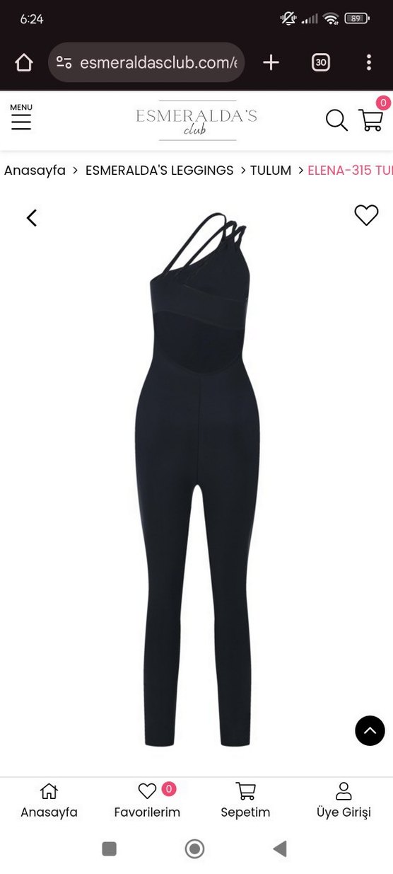 Tek Omuzlu Siyah Mini Tulum - Görsel 5