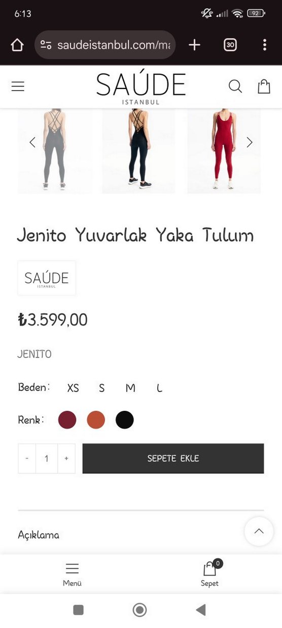 Siyah Kadın Spor Tulum - İnce Askılı, Midi Boy - Görsel 4