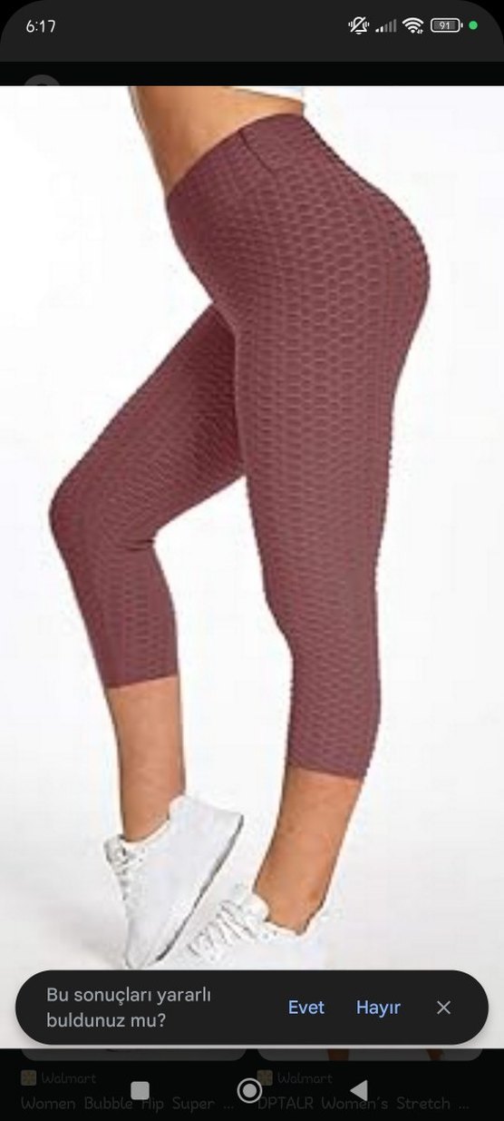 Bordo Kadın Örgü Spor Tayt - Görsel 2