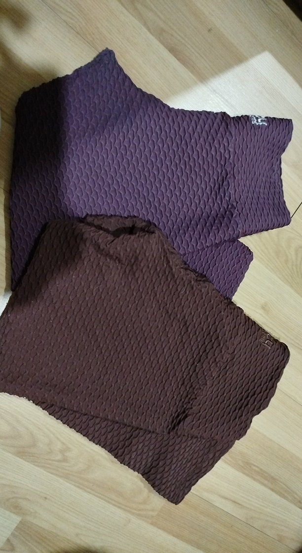 Bordo Kadın Örgü Spor Tayt - Görsel 3