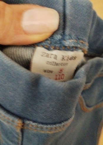 Zara Kız Çocuk Elastik Bel Denim Pantolon
