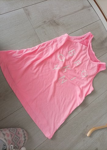 Kız Çocuk Pembe Baskılı Kolsuz Tişört - Görsel 3